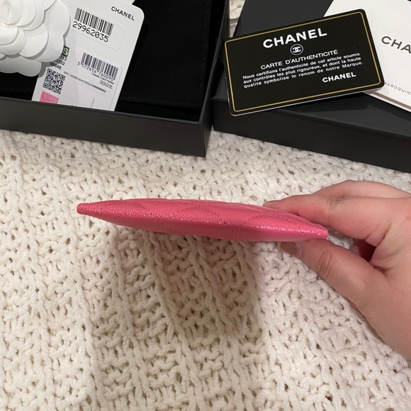 Chanel Caviar Quilted card holder Pink - Picture 6 of 12
